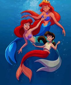 Athena Ariel And Melody paint by number