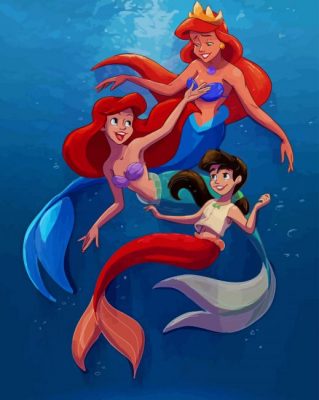 Athena Ariel And Melody paint by number