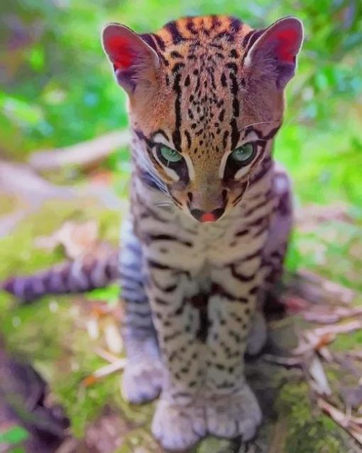 Baby Ocelot paint by numbers