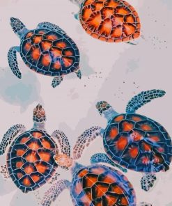 Baby Turtles paint by numbers