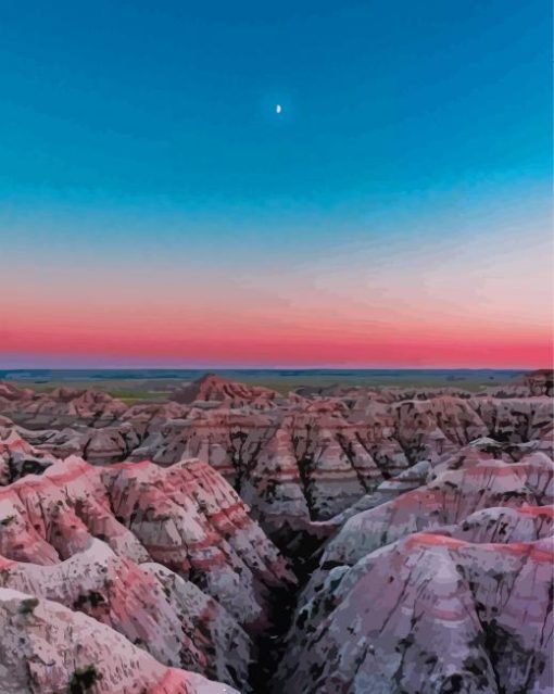 Badlands National Park Dakota paint by number