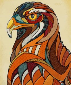 Bald Eagle Pop Art paint by numbers