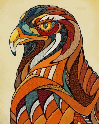 Bald Eagle Pop Art paint by numbers