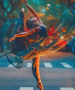 Ballet Dancer In The Street paint by numbers