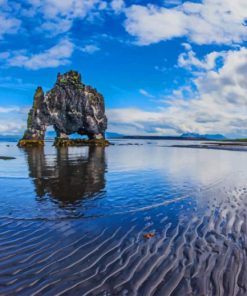 Basalt Rock Iceland Sea paint by number