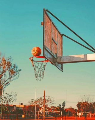 Basket Ball Court painting by numbers