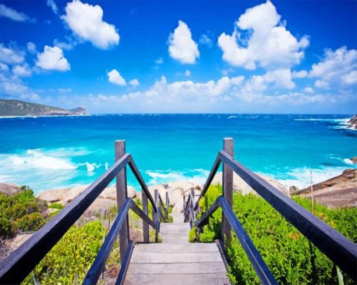 beach westren australia painting by numbers