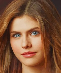 Beautiful Alexandra Daddario paint by number