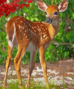 Beautiful deer paint by numbers