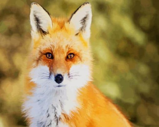 Beautiful Female Fox paint by numbers