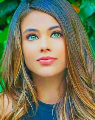 Beautiful Green Eyed Girl Paint By Numbers