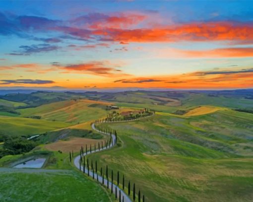 Beautiful Landscape paint By numbers