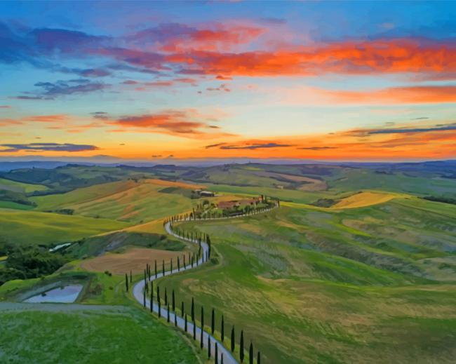 Beautiful Landscape paint By numbers