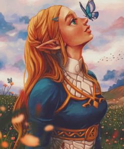 Beautiful Princess Zelda paint by numbers