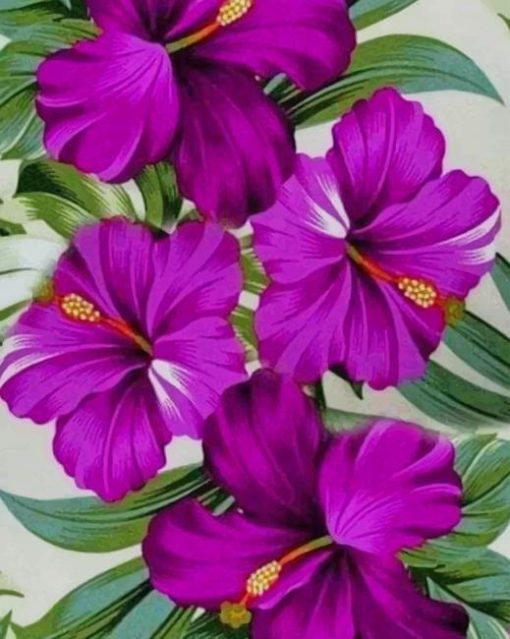 Beautiful Purple Flowers paint by numbers