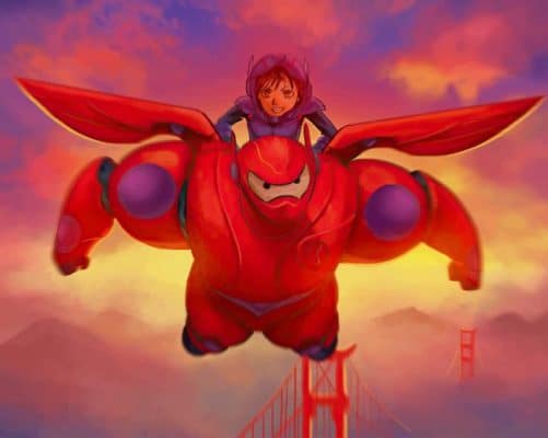 Big Hero Flying paint by number