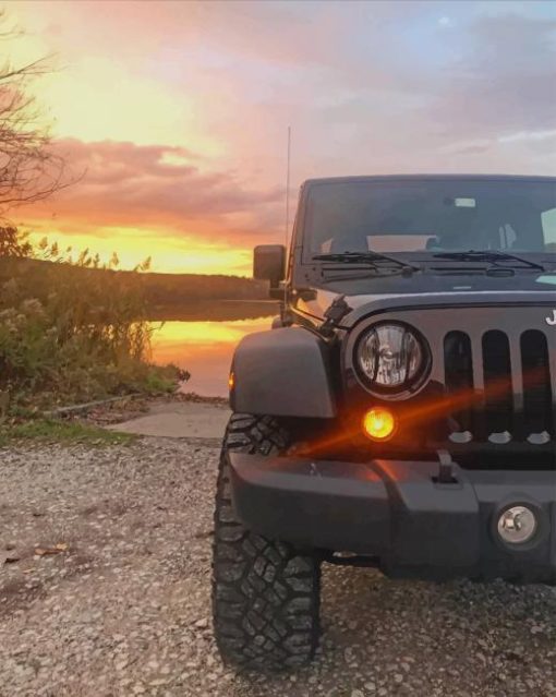 Black Jeep paint by numbers