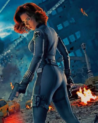 black widow avengers paint by numbers