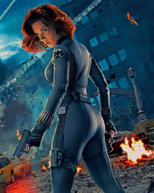 black widow avengers paint by numbers