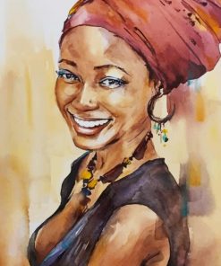 Black Woman Portrait paint by numbers