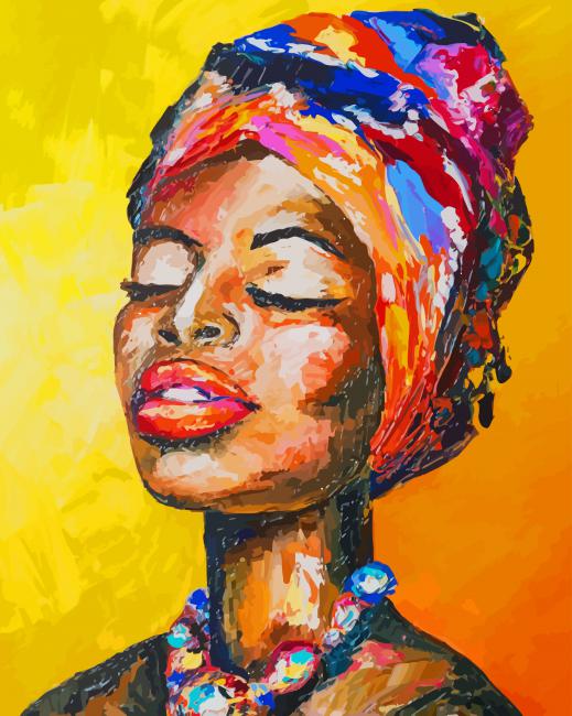 Black Woman Pop Art paint by numbers