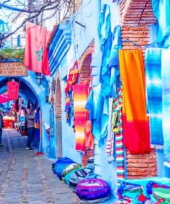 the bleu city chefchaouen morroco painting by numbers