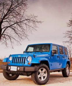 Blue Jeep paint by numbers