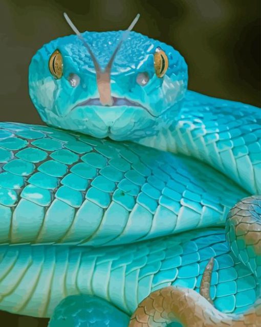 Blue Snake paint by numbers