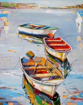 Boat In Beach paint by numbers