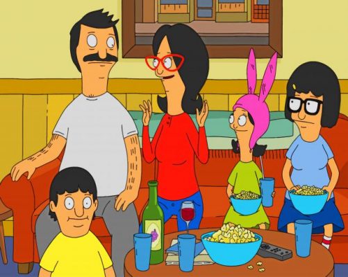 Bob Burger's Family Gathered paint by numbers