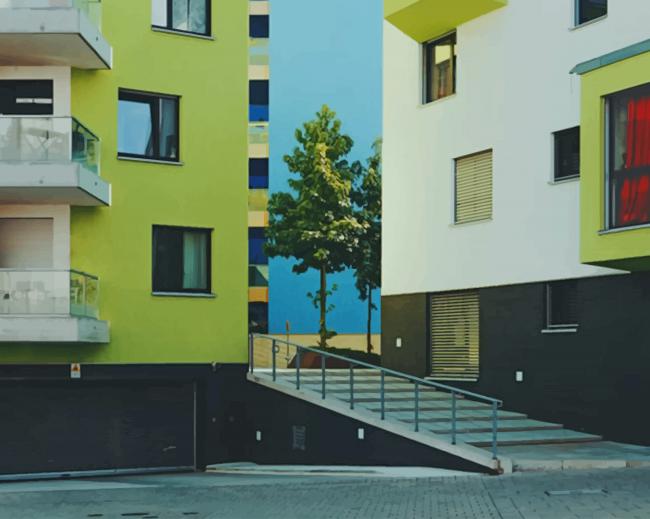 German Street In Bonn City paint by numbers