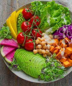 Bowl Of Vegetables Salad painting by numbers