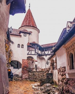 Bran Castle Romania paint by numbers