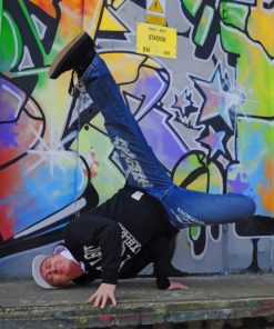 Break Dancer And Graffiti Wall paint by numbers