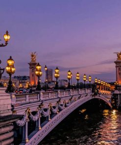 Bridge During Night Time painting by numbers