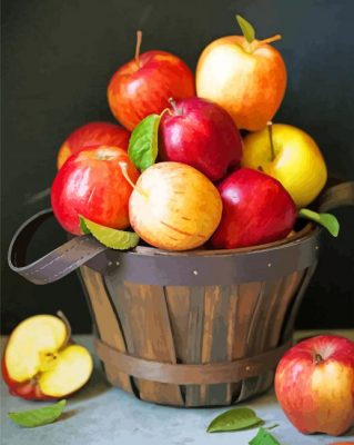 Bucket Of Apples paint by numbers