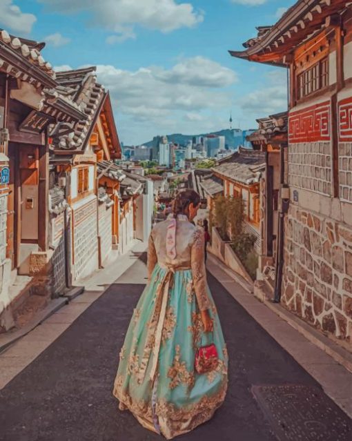 Bukchon Hanok Village paint by numbers