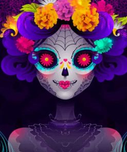 Calaveras Girl paint by number