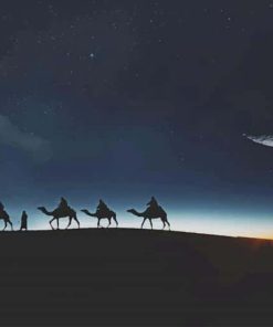 camels silhouette paint by number