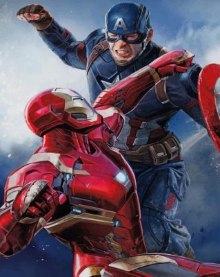 Capitan America Civil War paint by numbers