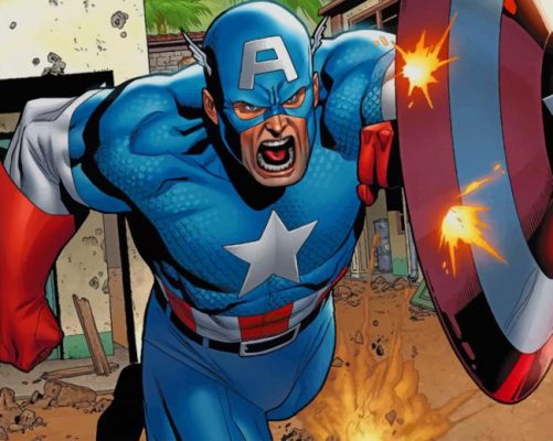 Captain America Animated paint by numbers