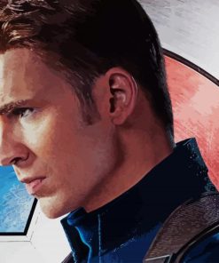 Captain America Chris Evans paint by number