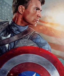 Captain America paint by numbers