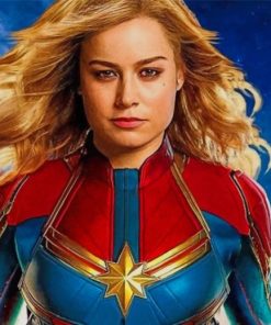 Captain Marvel painting by numbers