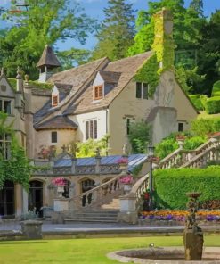 Castle Combe England paint by numbers