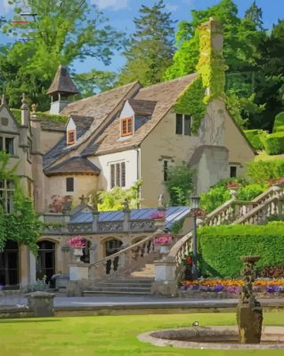 Castle Combe England paint by numbers