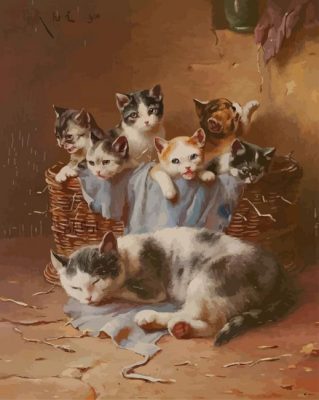 Cat Family paint by numbers