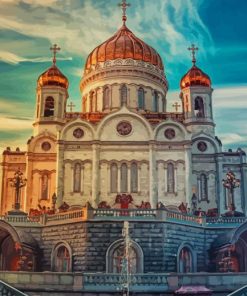 Cathedral Of Christ The Savior Russia paint by number