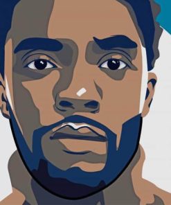 Chadwick Boseman Illustration paint by number