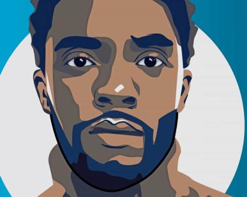 Chadwick Boseman Illustration paint by number